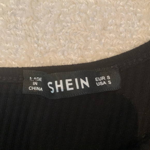 One Shoulder Black Crop Top - Picture 2 of 3